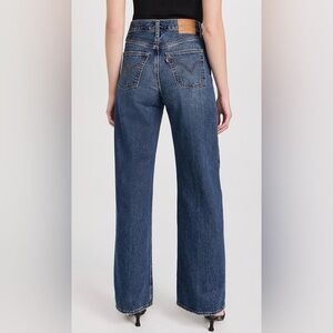 Levi's Dark Blue Flare Rib cage Women's Jeans New!